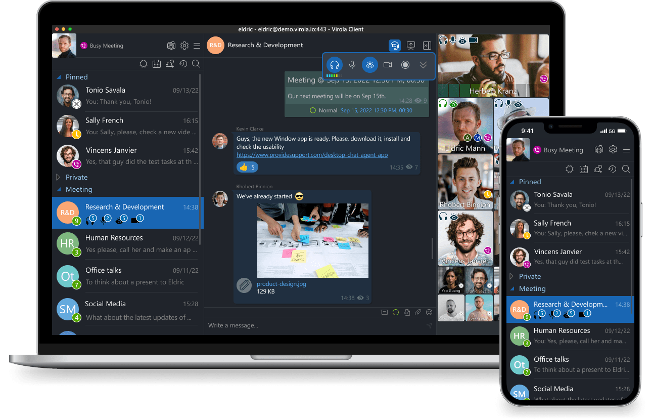 Self-hosted instant messenger Virola desktop app