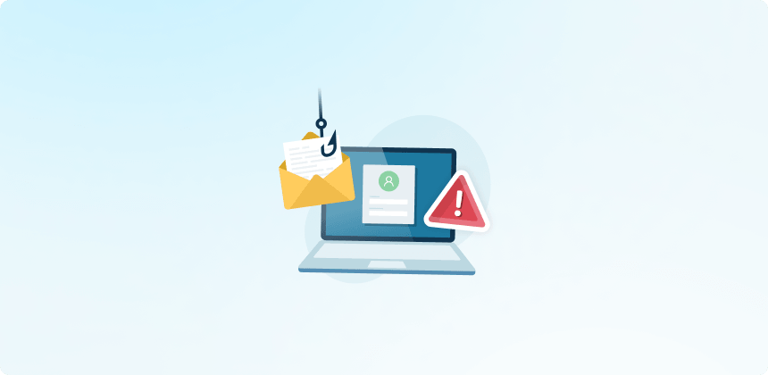 Illustration of email phishing