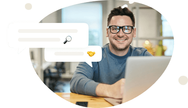 Illustration of the remote work