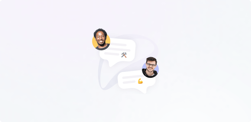 Illustration of users' chat conversation