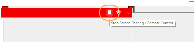 Virola's stop screen sharing icon