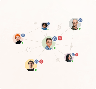 Illustration of users' avatars