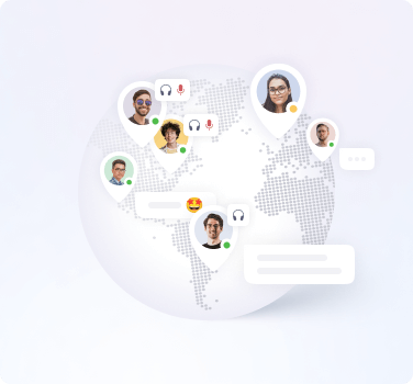 Illustration of users all over the world