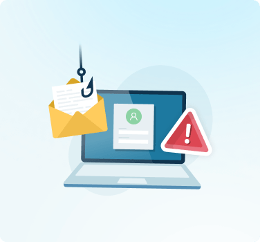 Illustration of email phishing