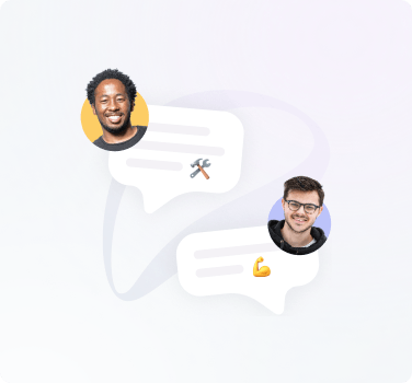 Illustration of users' chat conversation