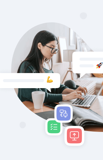 Illustration of the remote work