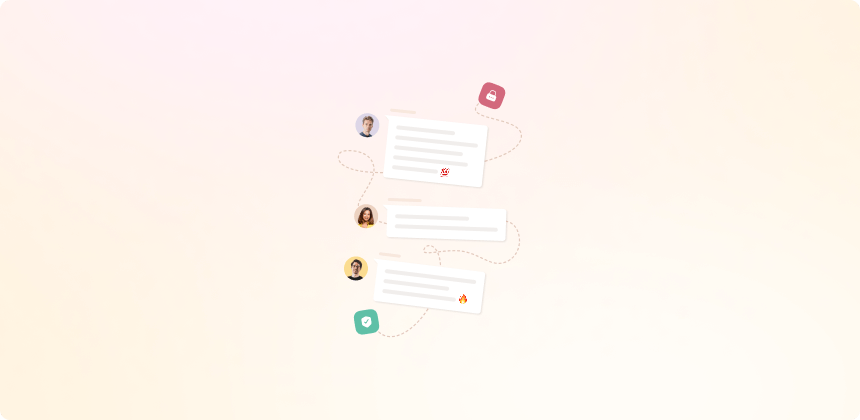 Illustration of private messages