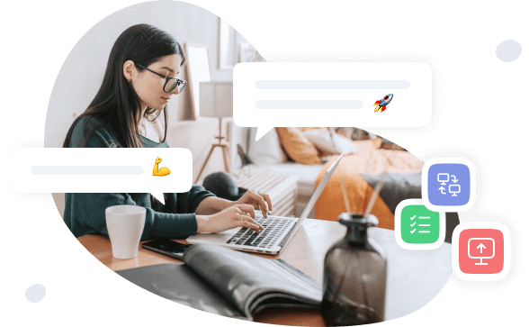 Illustration of the remote work
