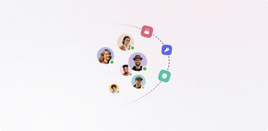 Illustration of the network with users' profiles