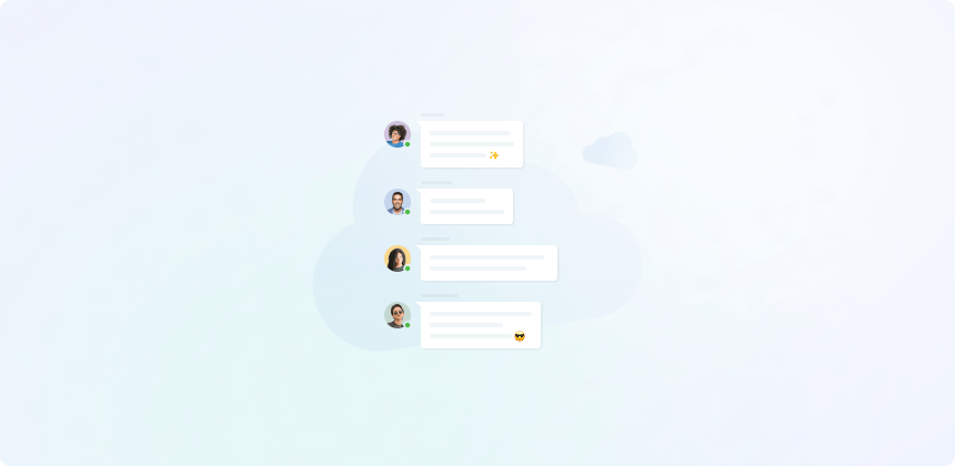 Illustration of the chat conversations