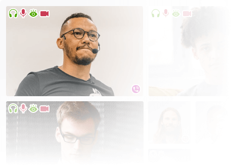 Illustration of live avatars in Virola