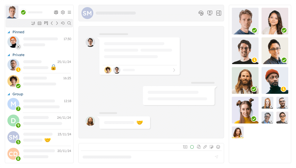 Illustration of Virola messenger client app