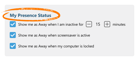 How to enable automatic switching to away mode