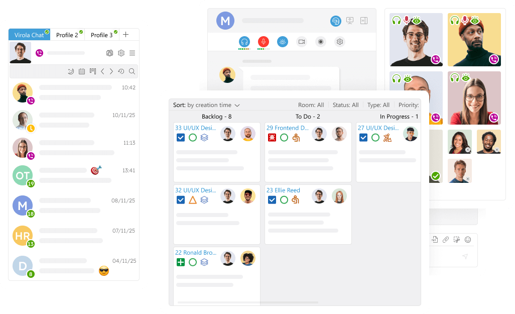 Illustration for multiple accounts use in Virola