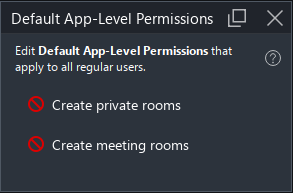 Screenshot of global level-app permissions with both permissions restricted