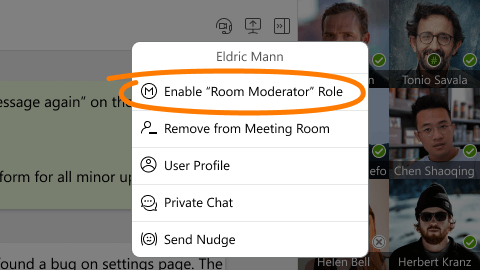 How to enable or disable moderator role