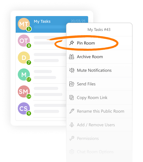 How to pin room
