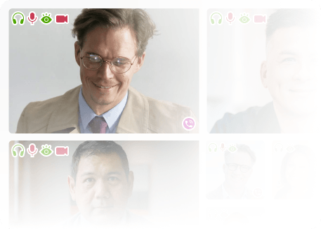 Screenshot of a group room sidebar during a meeting