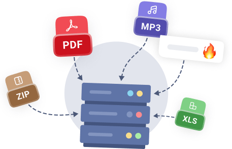 Illustration of private chat storage