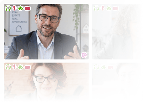 Screenshot of video meeting