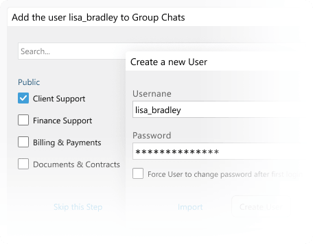 Illustration of user creation