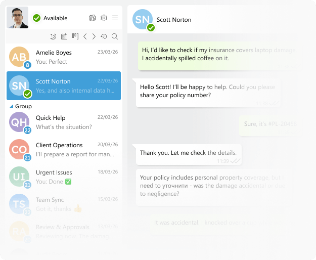 Virola Messenger for Insurance illustration