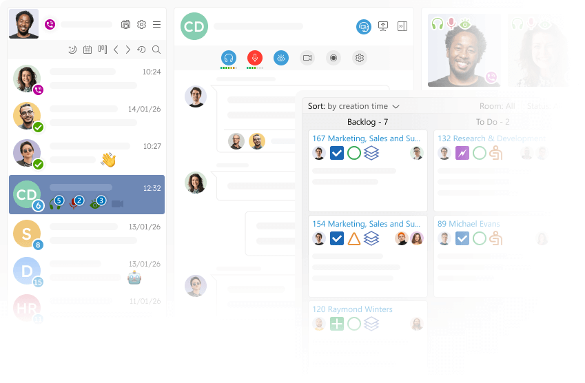 Virola intranet messenger illustration