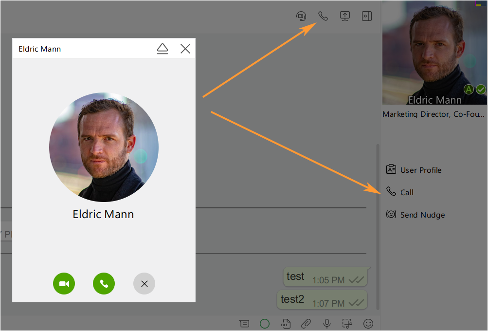 Chat room call Chat room call