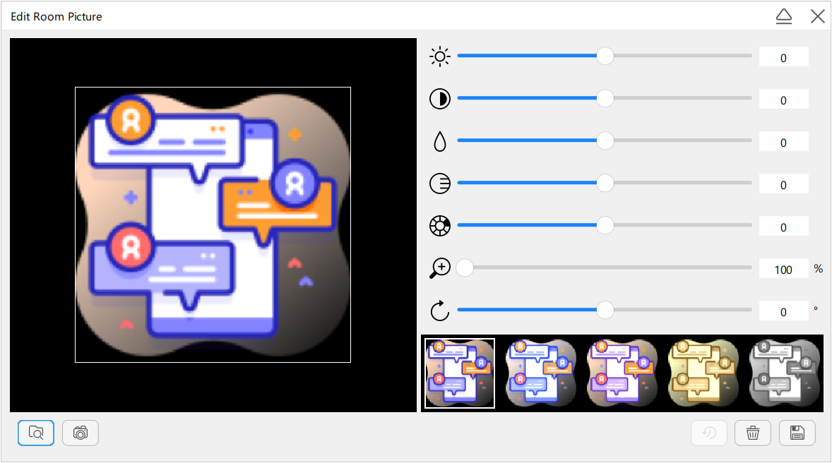 Group chat room image uploading