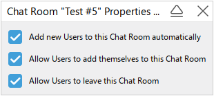 Chat room permissions