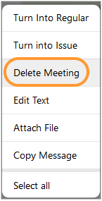 Delete a meeting