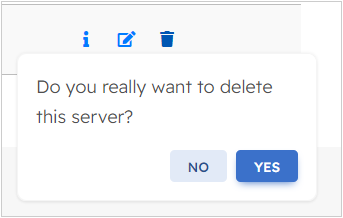 Deleting cloud server confirmation