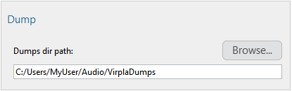 Dump path