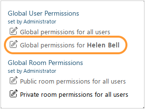 Personal global permissions