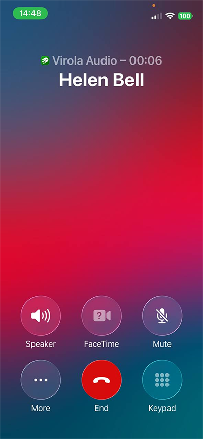 Virola call has been accepted Virola call has been accepted