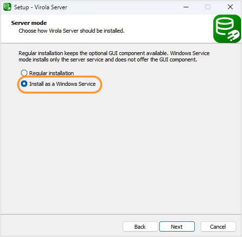 Service installation