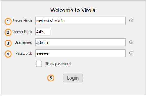 How to log into Virola Client