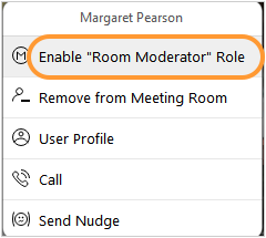 Assigning moderator role to a user