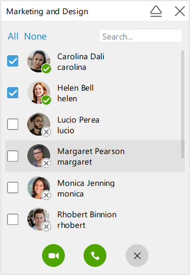 Select users in a group chat room Select users in a group chat room