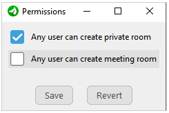 User permissions config