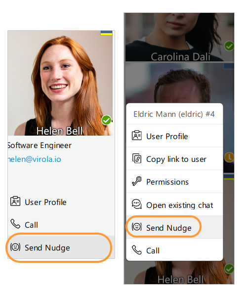 Sending a nudge to a user Sending a nudge to a user