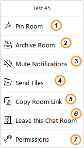 User group room options