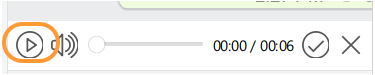 Voice message playing