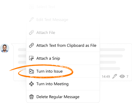 Message context menu illustration