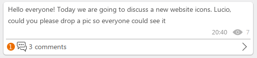 Screenshot of a message that has a Discussion